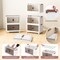 Costway 25.5/60 Gallon Storage Bins 3-Tier Stackable Storage Boxes with Lid Lockable Casters